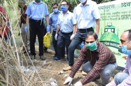 विश्व पर्यावरण दिवस पर कालाअम्ब के जाटांवाला नाले में जल शोधक पोधे किए रोपित: डा0 परूथी