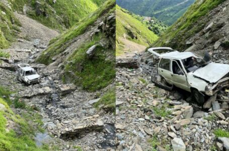 हरिपुरधार रनवा मार्ग पर खाई में गिरी कार, चालक की अस्पताल ले जाते समय मौत