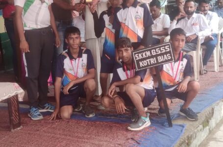 कोटडी व्यास स्कूल U-14 BOYS माजरा ब्लॉक में रहा  आल राउंड बेस्ट